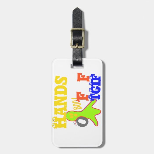 Golden Boo. Girly TGIF Bedankt God zij zijn vrijda Bagagelabel (Voorkant verticaal)