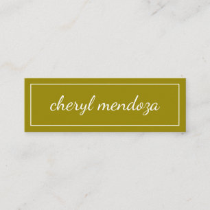 Golden Border Cursive Text Mini Visitekaartje