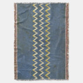 Golden Border - zigzag + je rug & tekst Deken (Voorkant Verticaal)