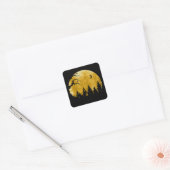 Golden Bossen Vierkante Sticker (Envelop)