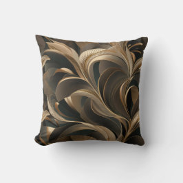 Golden Botanical Flow Elegant   Kussen