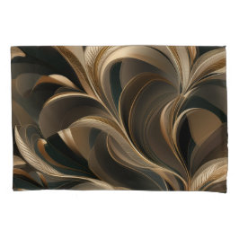 Golden Botanical Flow Elegant   Kussensloop