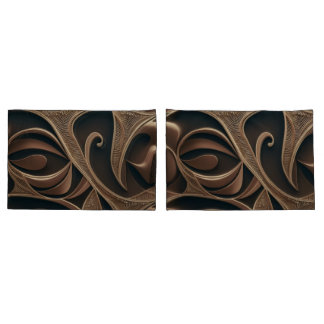 Golden Botanical Flow Elegant Kussensloop