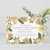 Golden Bouquet Thanksgiving Dîner Invitation (Debout devant)