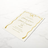 Golden Bow Folie uitnodiging