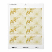 Golden Bow Noël Snowflakes étiquettes (Feuille entière)