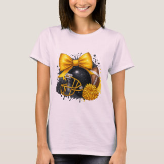 Golden Bow Voetbal Cheer – Wedstrijd Dag Spirit De T-shirt