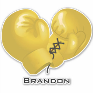 Golden Boxing Ghandschoenen Design Contour Sticker