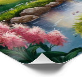 Golden Boy by the Stream Painting Glossy Poster (Coin)