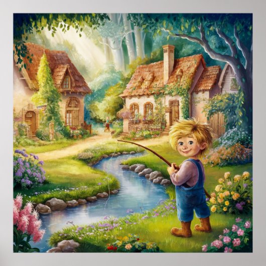 Golden Boy door de Stream Schilderij Poster (Voorkant)