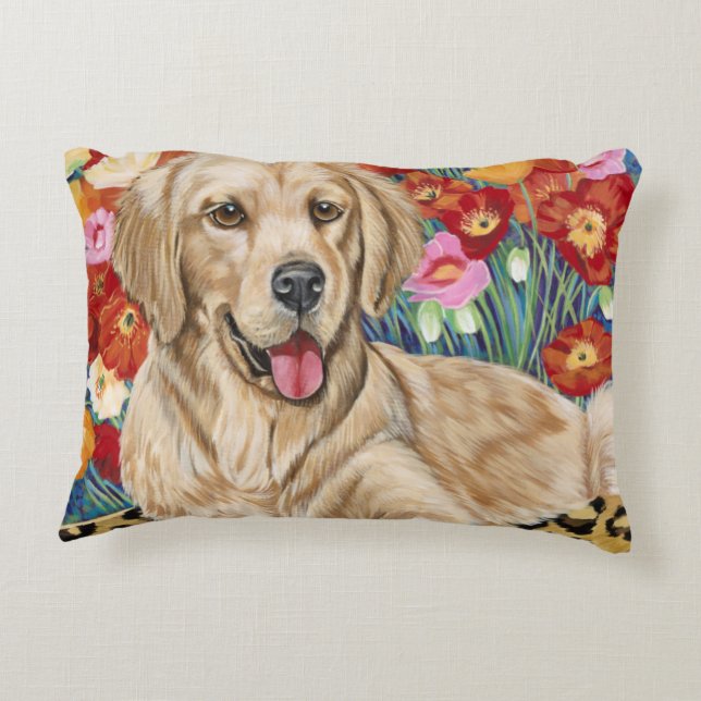 Golden Boy Retriever Decoratief Kussen (Achterkant)