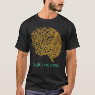 Golden Brain Ik denk daarom dat ik Philosopher De T-shirt