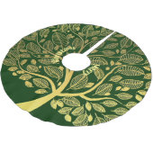 Golden Branch Greenery Foliage Merry Kerstmis Kerstboom Rok (Gekanteld)