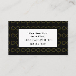 Golden Brass Infinity Hearts Visitekaartje