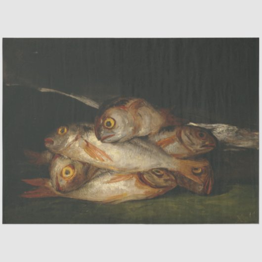 Golden Bream Fish (Stilleven) (Francisco de Goya) Tissuepapier (Voorkant)