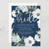 Golden Bride - Uitnodiging voor bruidsdouche (Voorkant / Achterkant)