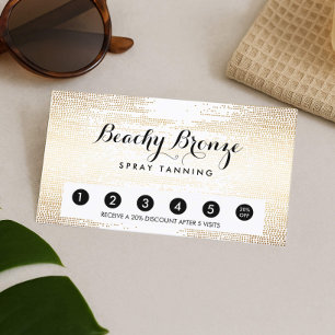 Golden Bronze Confetti Stippen Salon Punch Kaart