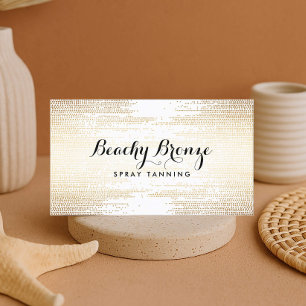 Golden Bronze Confetti Stippen Visitekaartje