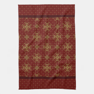 Golden Bronze Diamond Burst Pattern Theedoek