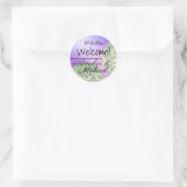 Golden bronze gradiënt gestructureerde zwarte kleu ronde sticker (Tas)