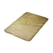 Golden Bronze Zebra Print Oerwoud Safari Glam Badmat (Gekanteld)