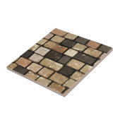 Golden Brown Brick Pattern Tegeltje (Zijkant)