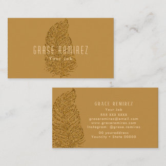 Golden Brown | Chique en moderne gouden glitter Visitekaartje