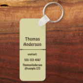 Golden Brown Color Combination Sleutelhanger (Achterkant)