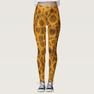 Golden Brown Steampunk Motif Leggings