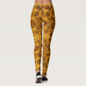 Golden Brown Steampunk Pattern Leggings (Achterkant)