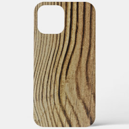Golden Brown Wood Grain iPhone 12 Pro Max Hoesje