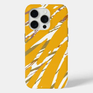 Golden Brush Elegance iPhone 15 Pro Case