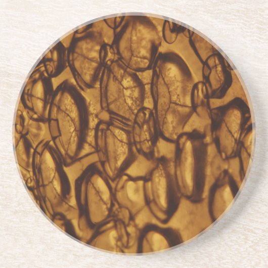 Golden Bubbles Zandsteen Onderzetter (Voorkant)