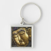 Golden Buddha Blessing Inspirerend Love Sleutelhanger (Voorkant)