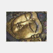 Golden Buddha Blessing Meditation Fleece Blanket (Voorkant (Horizontaal))