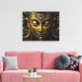 Golden Buddha Canvas Afdruk (Insitu (Woonkamer))