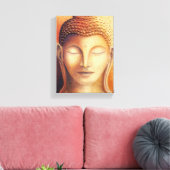 Golden Buddha Canvas Afdruk (Insitu (Woonkamer))