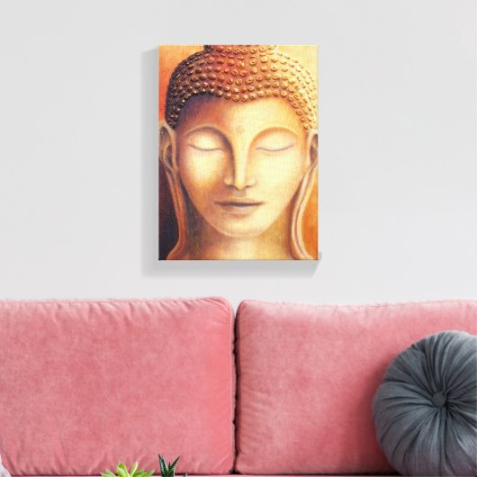 Golden Buddha Canvas Afdruk (Insitu (Woonkamer))