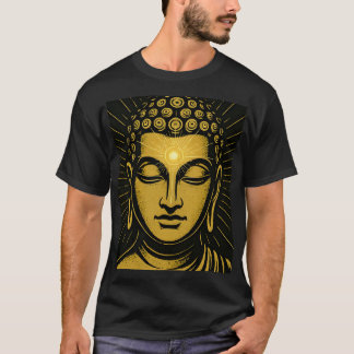 Golden Buddha Derde Oog T-shirt | Spiritueel ontwa