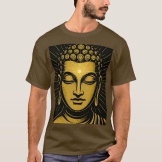 Golden Buddha Derde Oog T-shirt | Spiritueel ontwa