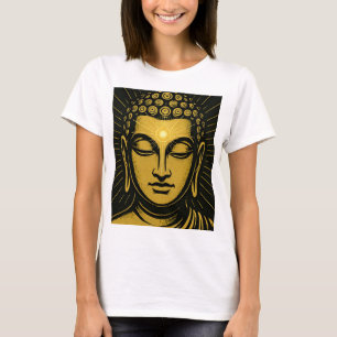 Golden Buddha Derde Oog T-shirt Spiritueel ontwa