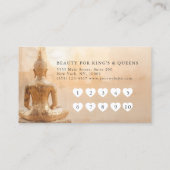 Golden Buddha Heart Salon 10 Visit Loyalty Card (Achterkant)