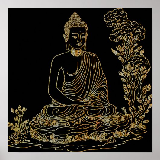 Golden Buddha Poster (Voorkant)