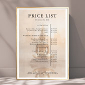 Golden Buddha Salon Price List Poster