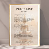 Golden Buddha Salon Price List Poster