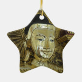 Golden Buddha Statue Inspirerend Love Keramisch Ornament (Achterkant)