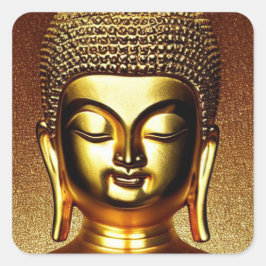 Golden Buddha Vierkante Sticker
