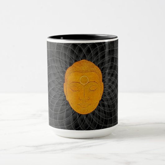 Golden Buddha Zen Mandala Mug Mok (Midden)