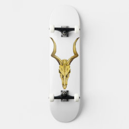 Golden buffelschedel skateboard