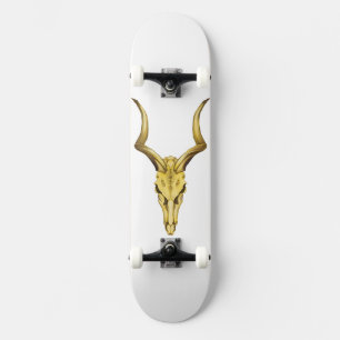 Golden buffelschedel skateboard